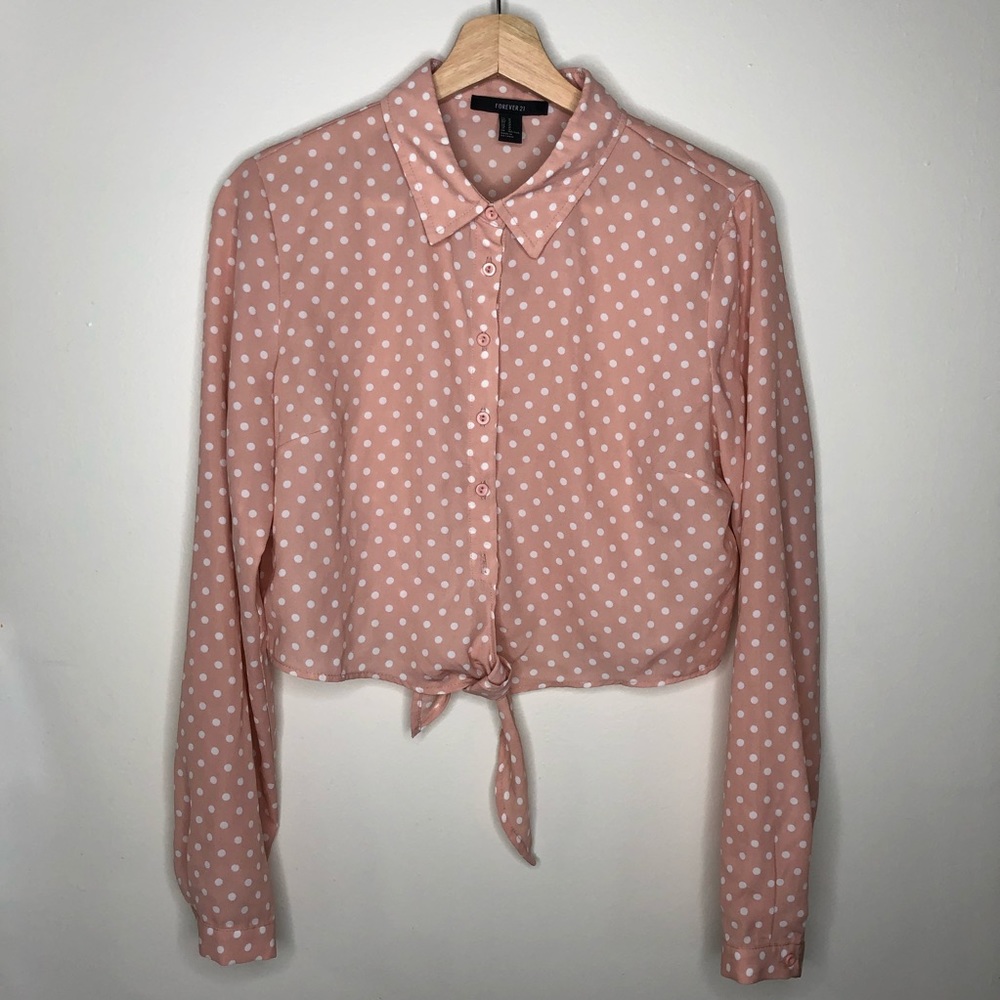 Forever 21 Polkadot Crop Top